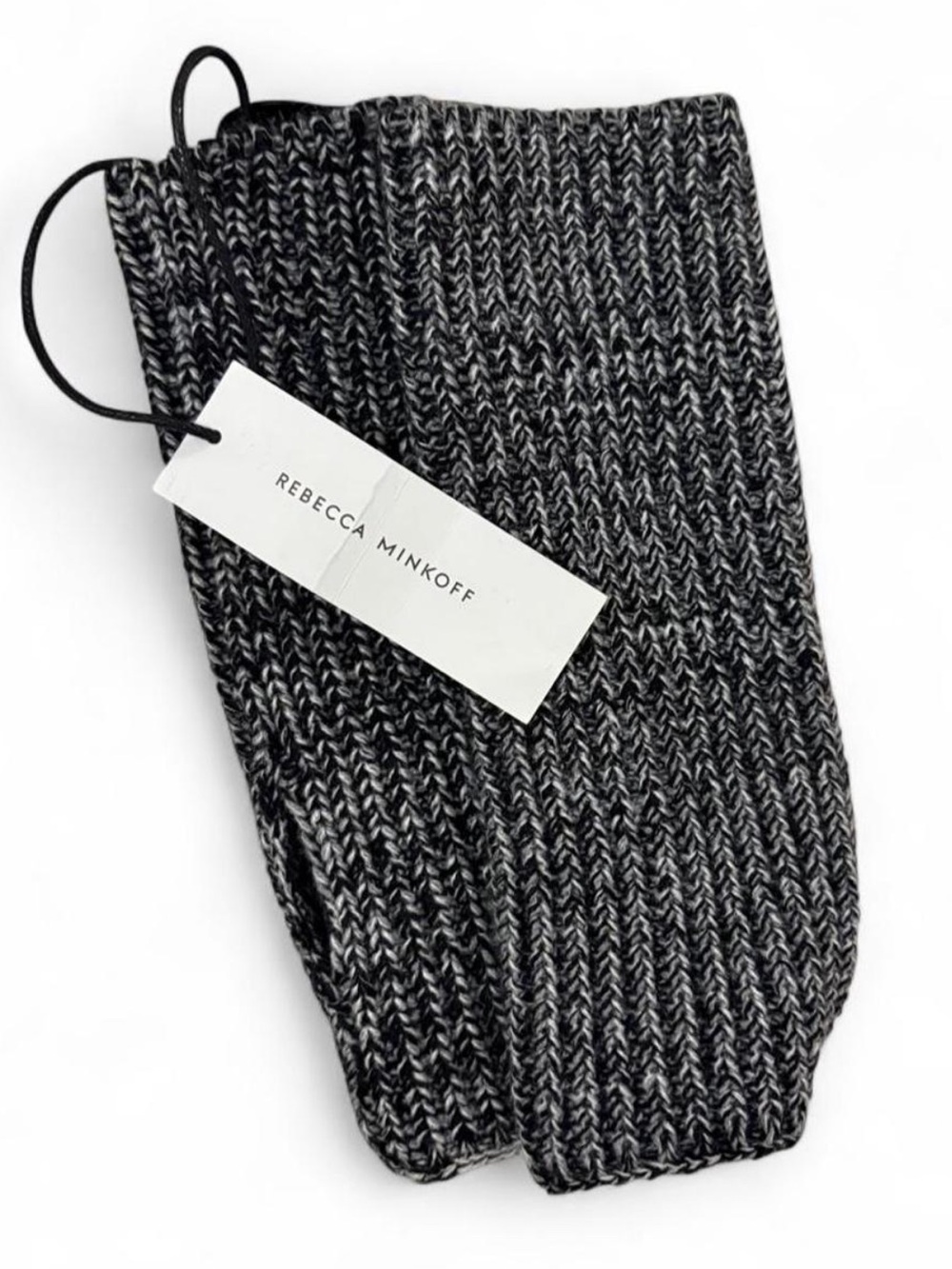 Rebecca Minkoff Black & Gray Marled Ribbed Men’s Socks